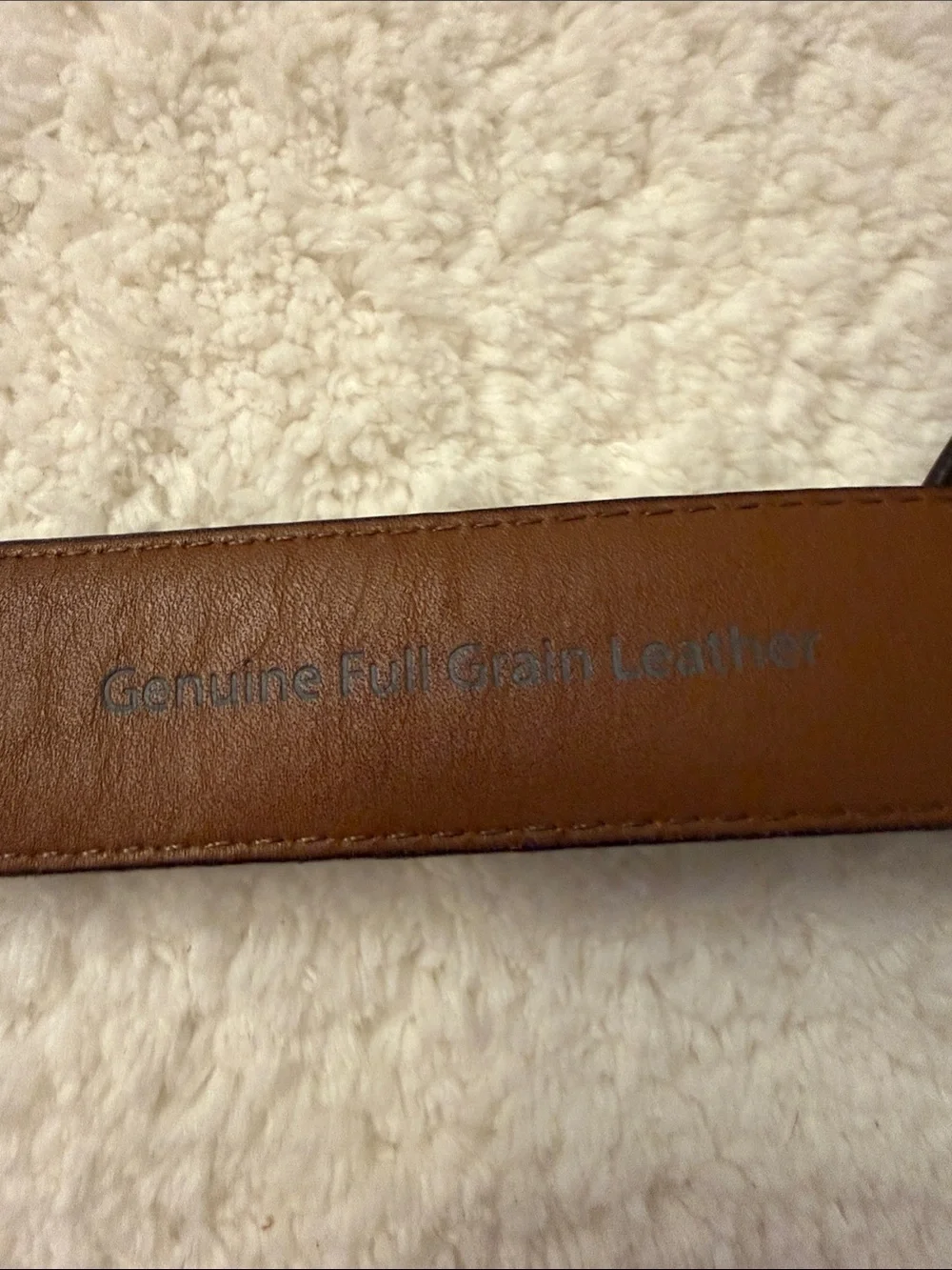 L.L. Bean Men’s Full Grain Leather Belt Size 42 Made in USA Brass Buckle